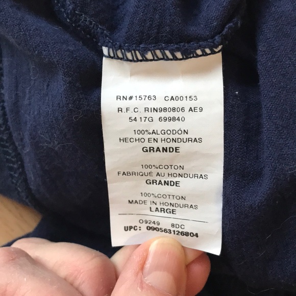 Navy cotton zip up - Picture 4 of 4